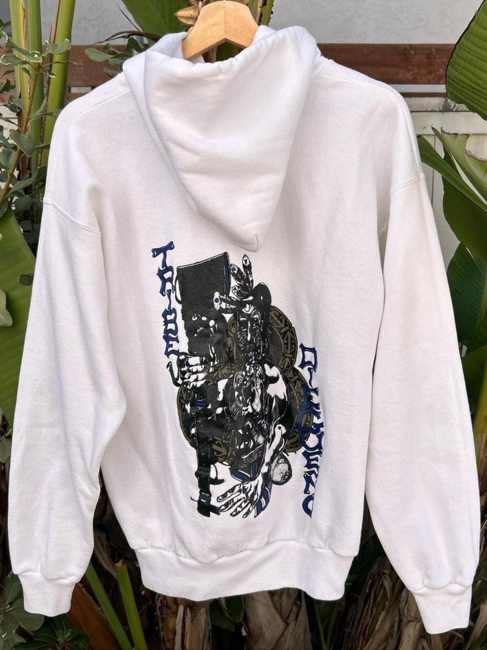 Vintage 1990s Diegueno ASB Tribe School Graphic Hoodie Hanes L 21x26